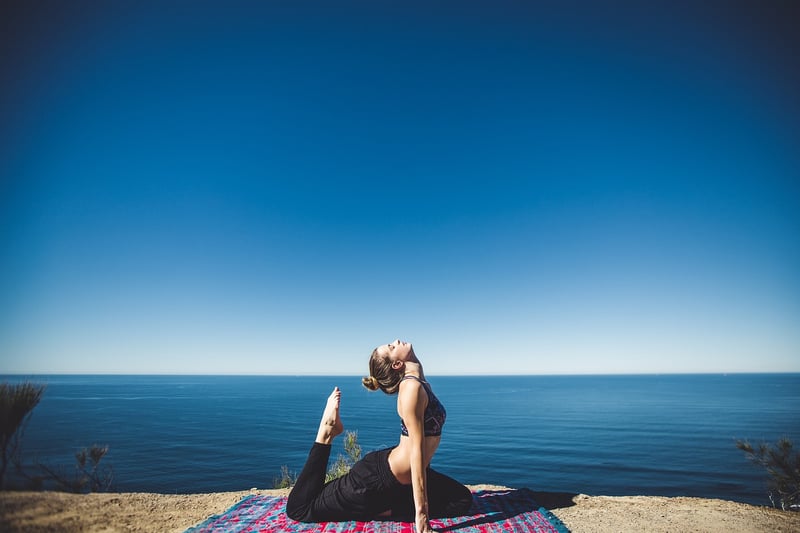 Woman doing yoga stretching